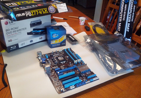 Assembling the motherboard