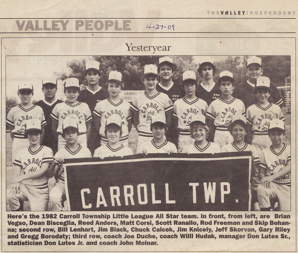 1982 Carroll Township All-Star team