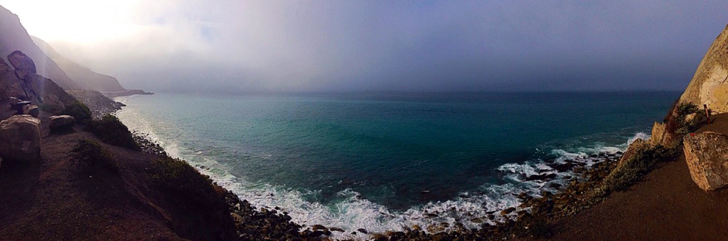 Panaroma view of the sea at Point Mugu Rock