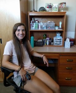 Courtney Borodaty at her desk