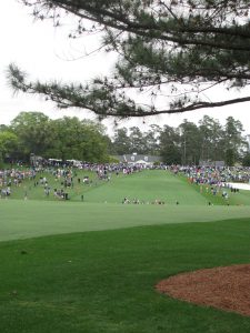 Augusta National First fairway landing area looking toward the clubhouse