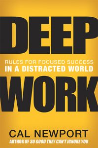Book cover for Deep Work by Cal Newport