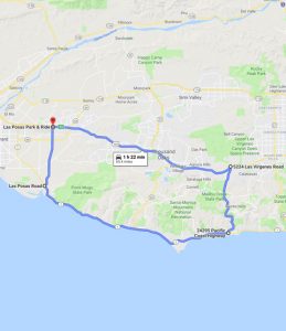 The Open Road Drive route in Google Maps