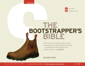 Book cover for The Bootstrapper's Bible by Seth Godin