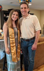 Gregg and Courtney Borodaty at her graduation get together
