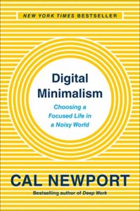 Book cover for Digital Minimalism by Cal Newport