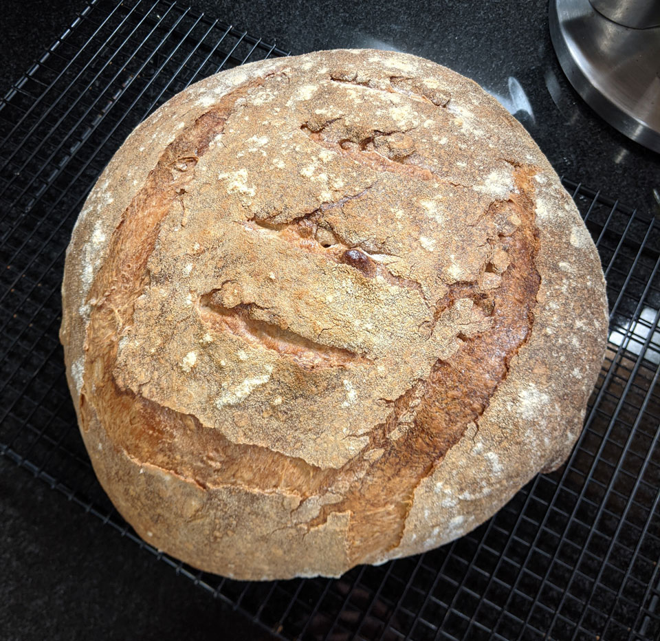 a loaf of homemade sourdough