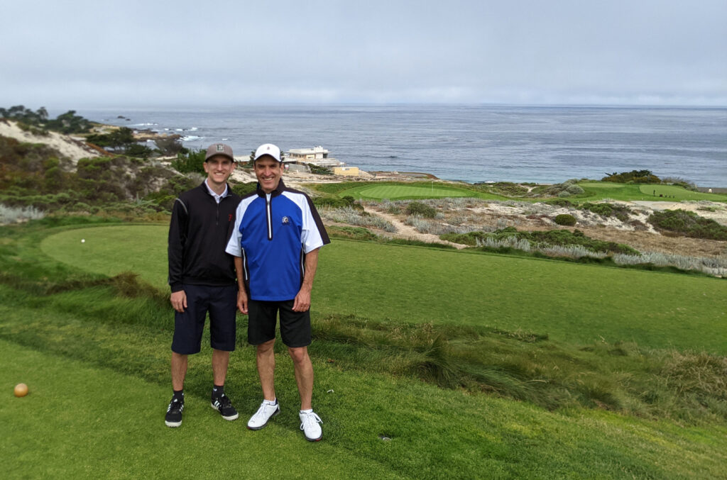 Brad Borodaty and Gregg Borodaty - 3rd tee at Spyglass Hill