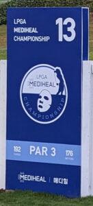 Marker for Hole 13 at the LPGA Mediheal Championship
