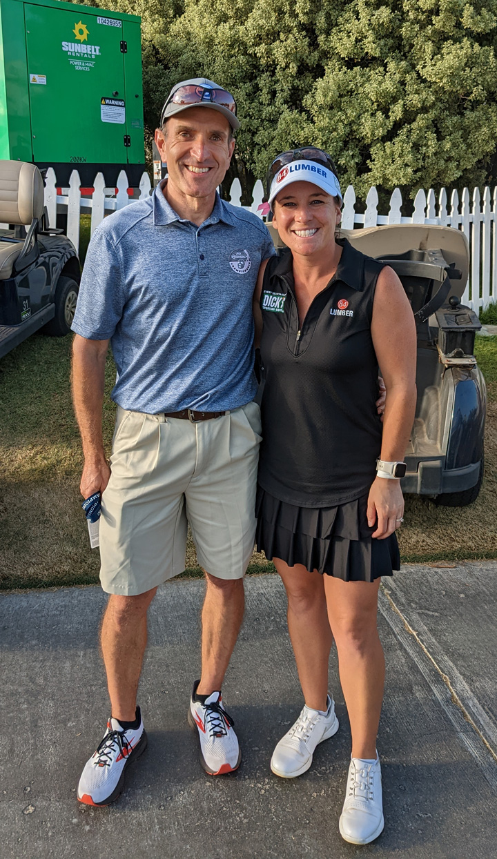 Gregg Borodaty and Rachel Rohanna at the 2022 LPGA Mediheal Championship